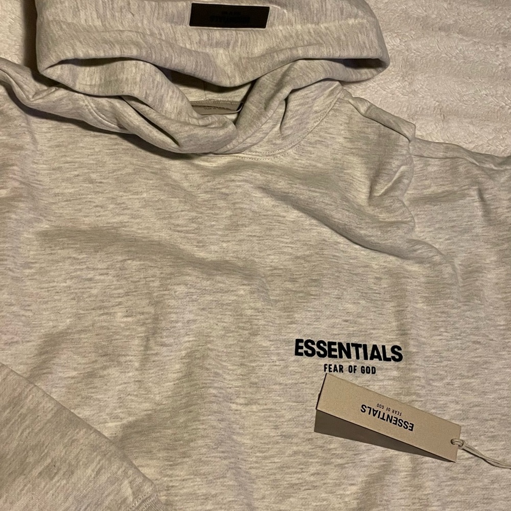 Brand New Size Large Essentials Fear Of God Light Oatmeal Hoodie